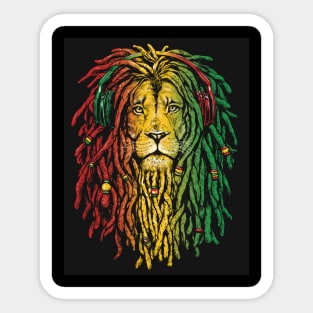 Afro Lion uncial print Sticker